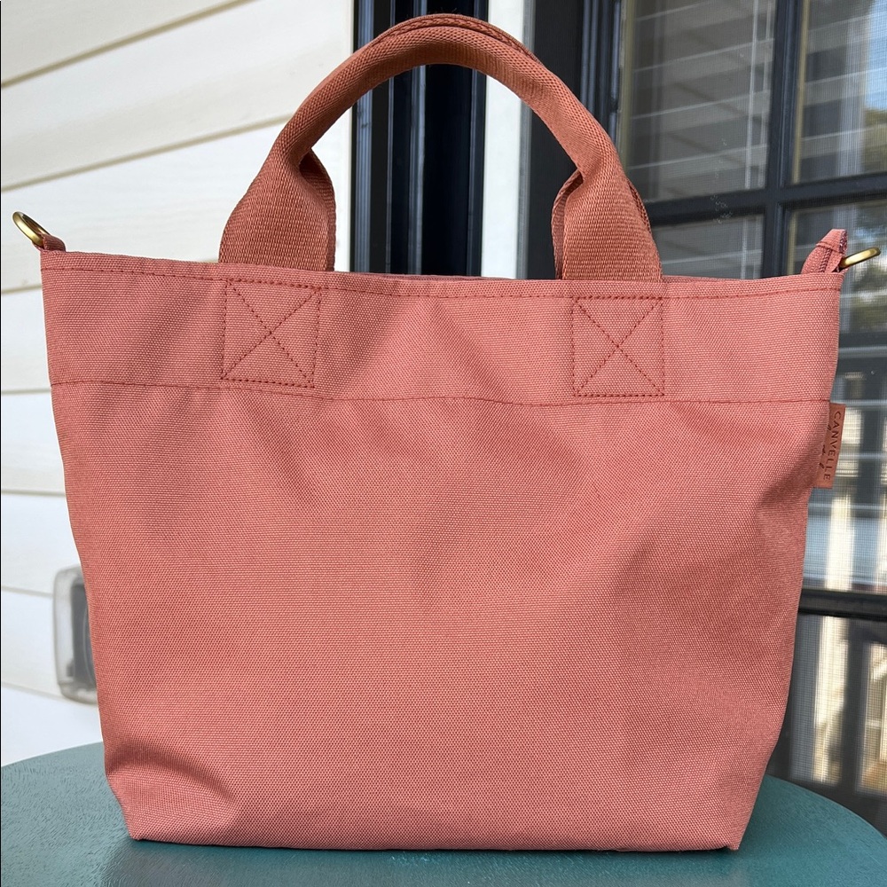 Canvelle Zip Crossbody Tote Small in Terracotta